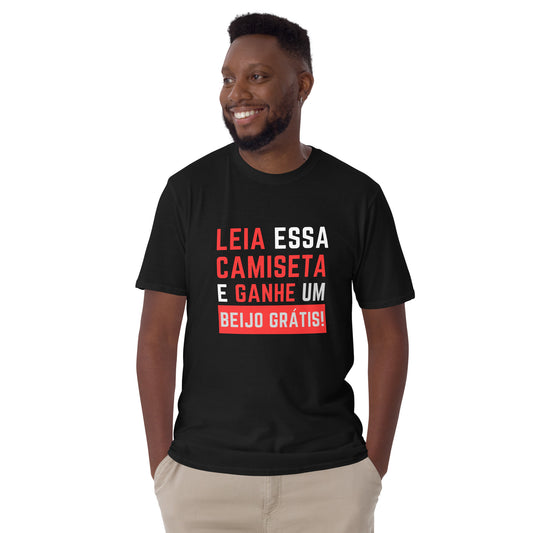 Camiseta Humor - Beijo Grátis